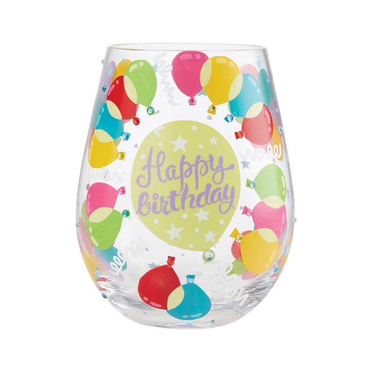 Stemless Glass - Happy Birthday