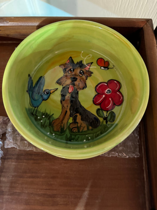 Copy of Ceramic Hand Painted Pet Bowl Yorkshire Terrier