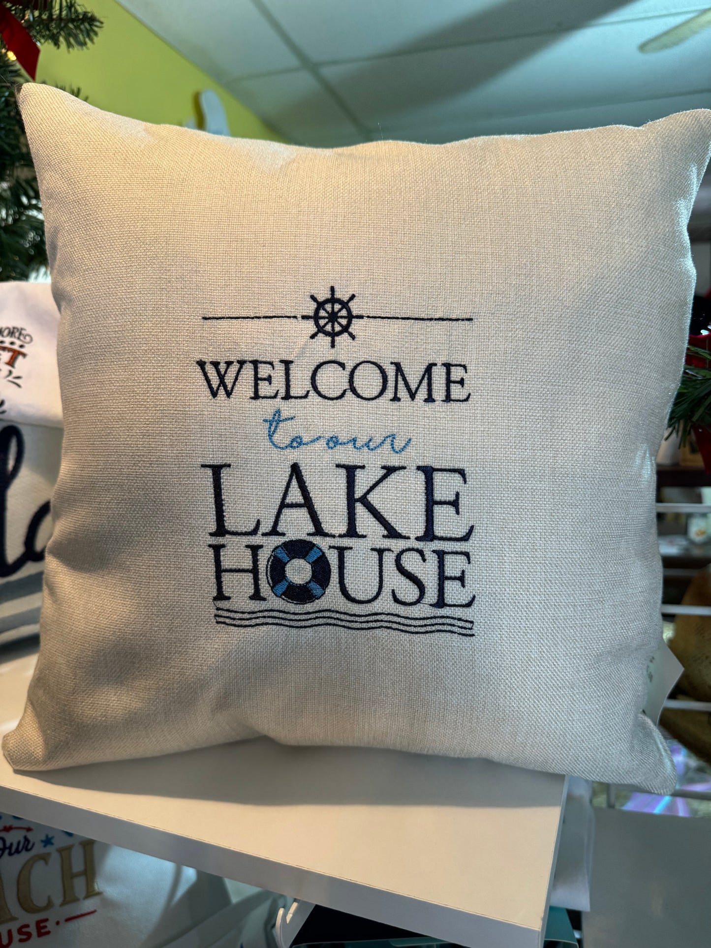 Throw Pillow - Welcome to our Lake House