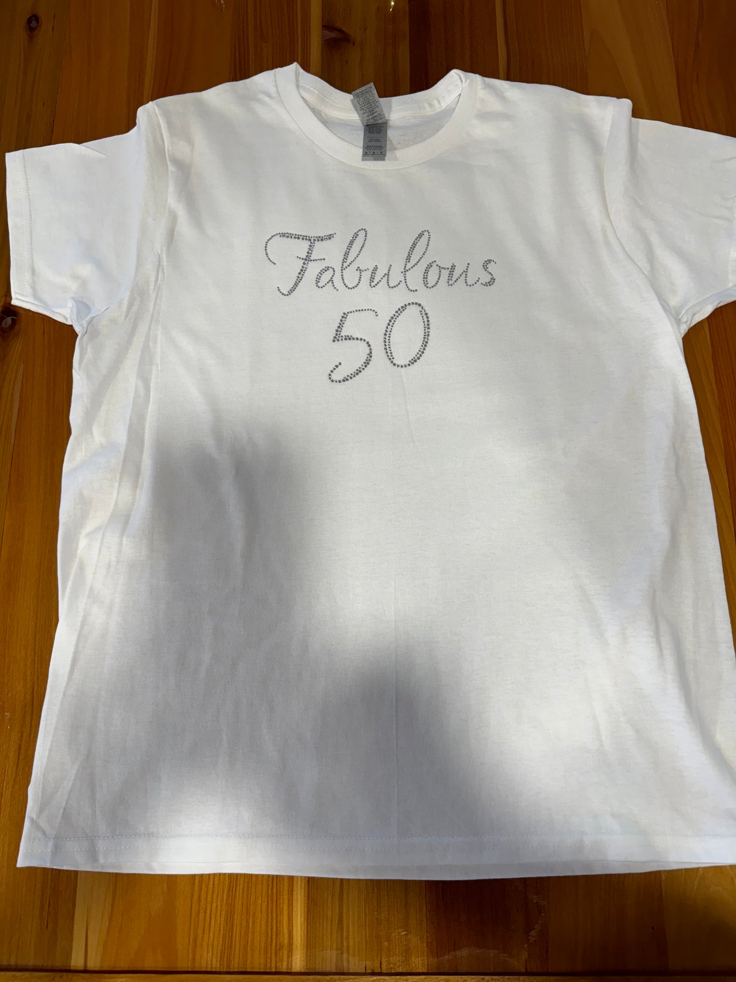 Birthday Rhinestone Ladies Shirt - 50th Birthday