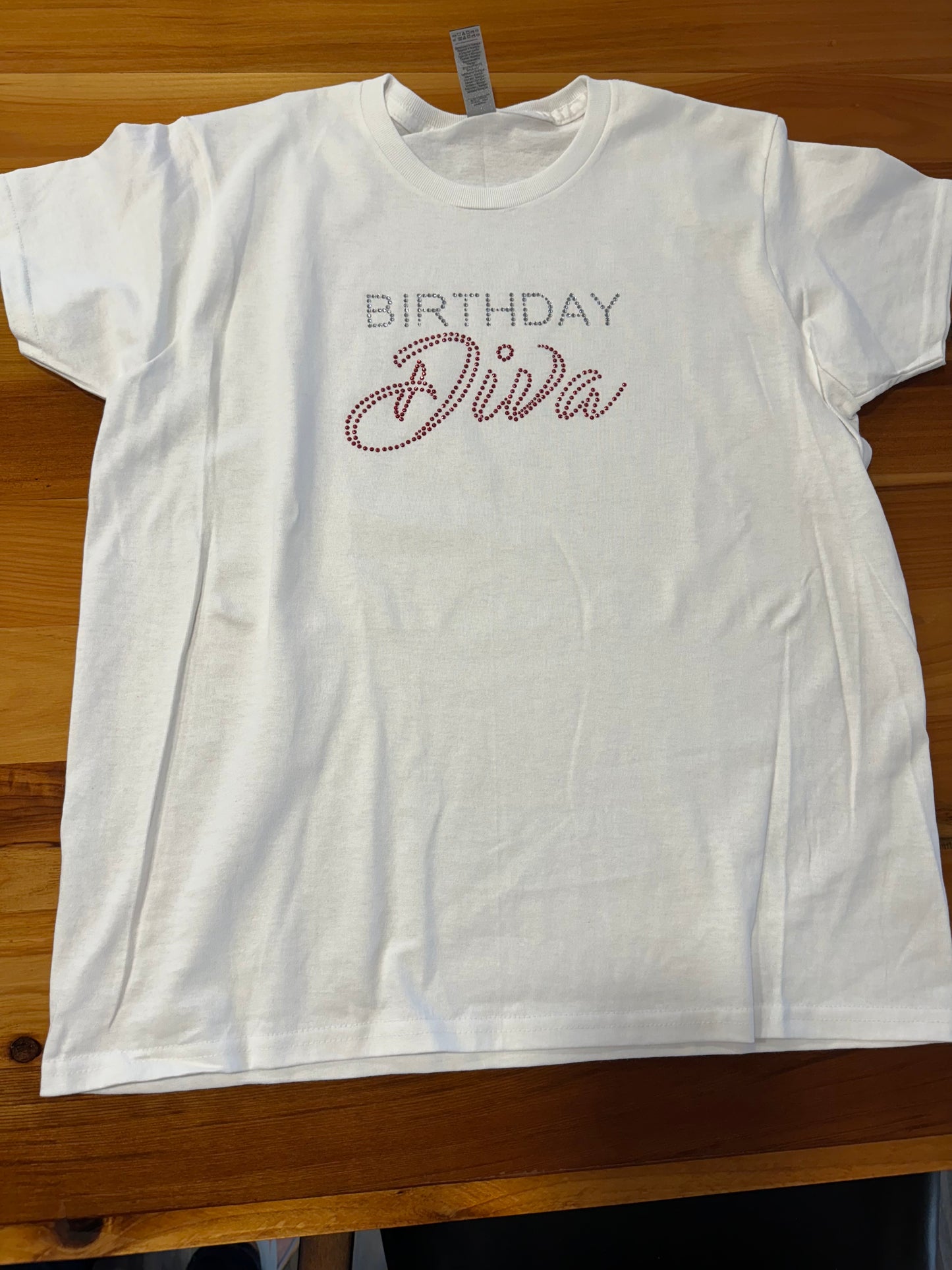Birthday Rhinestone Ladies Shirt - Birthday Diva