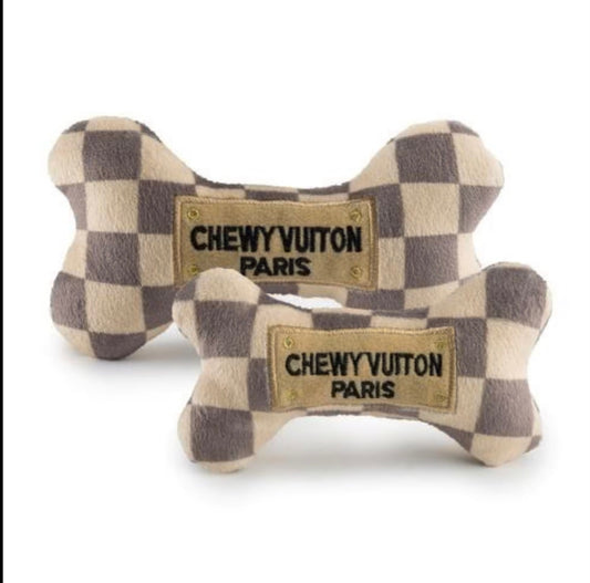 Chewy Vuiton Dog Bone Squeaker